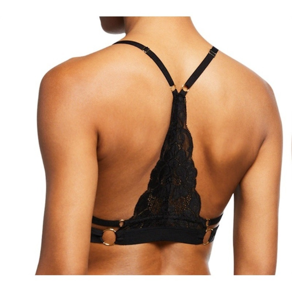 NWT HAH Intimates L SistHAH Bralittle Racerback Bralette Black 119024 - Picture 2 of 2